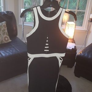 Black and white sexy dress